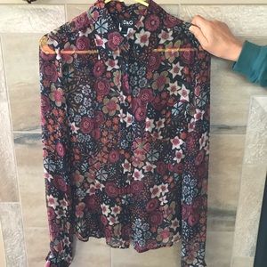 Dolce & Gabbana Silk Sheer Blouse